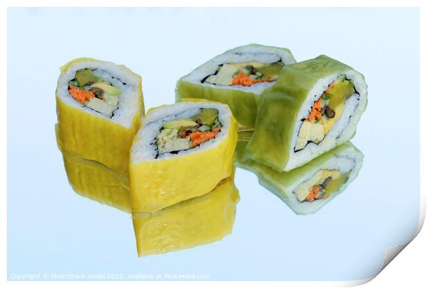 Inside out Sushi Print by PhotoStock Israel