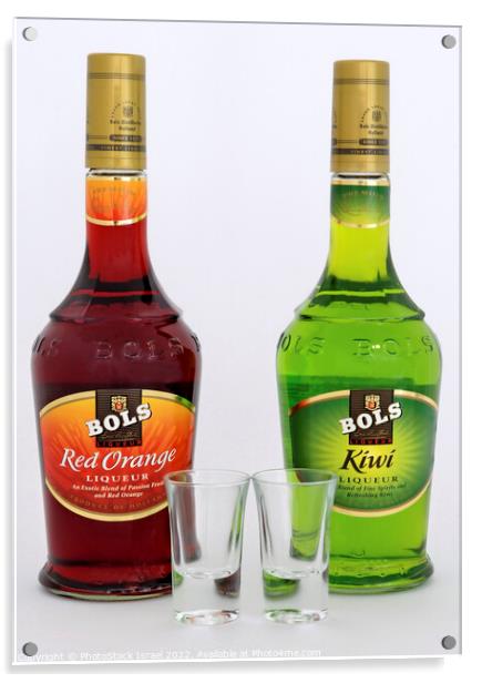 Two bottles of Bols liquor Acrylic by PhotoStock Israel