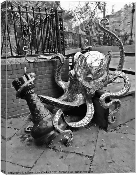 Old Town Octopus Canvas Print by Sharon Lisa Clarke