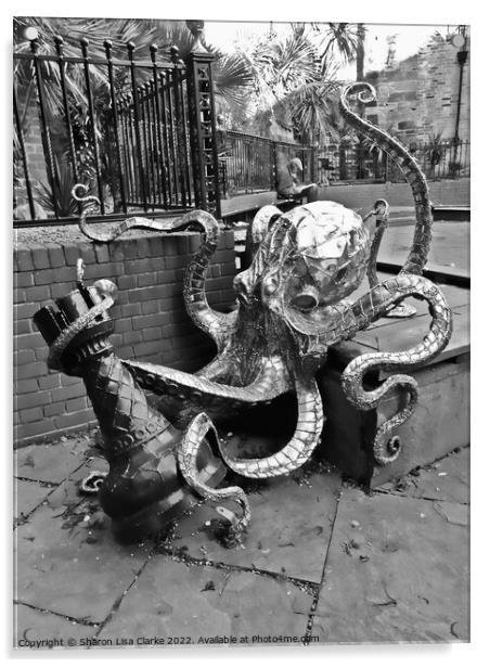 Old Town Octopus Acrylic by Sharon Lisa Clarke