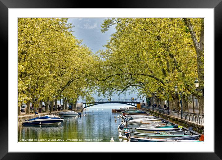 Annecy, France: The Pont des Amours Framed Mounted Print by Stuart Wyatt