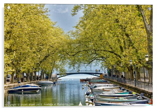 Annecy, France: The Pont des Amours Acrylic by Stuart Wyatt