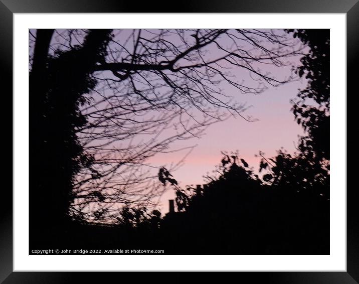 Sunset over Leigh on Sea Framed Mounted Print by John Bridge