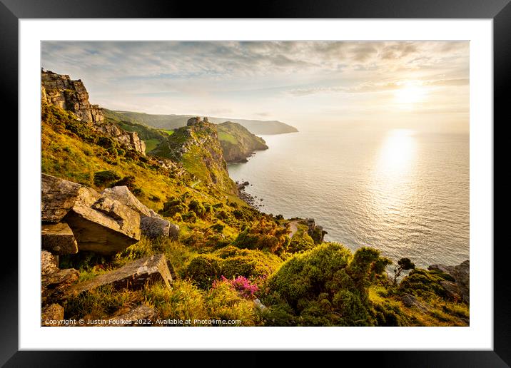 The Valley of Rocks, North Devon coast Framed Mounted Print by Justin Foulkes