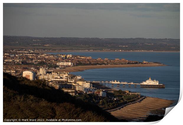 Eastbourne from the Cliffs. Print by Mark Ward