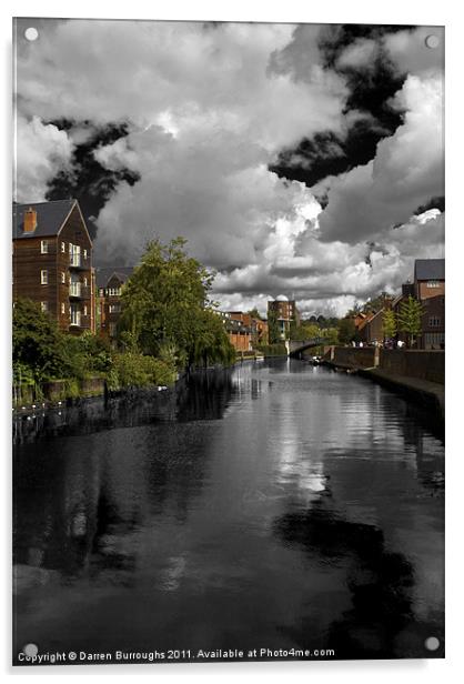 Norwich. The Quay Side. Acrylic by Darren Burroughs