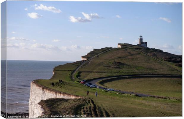 Belle Tout Lighthouse and the Beachy Head Cliffs Canvas Print by Mark Ward