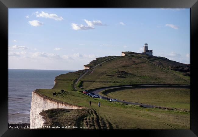 Belle Tout Lighthouse and the Beachy Head Cliffs Framed Print by Mark Ward