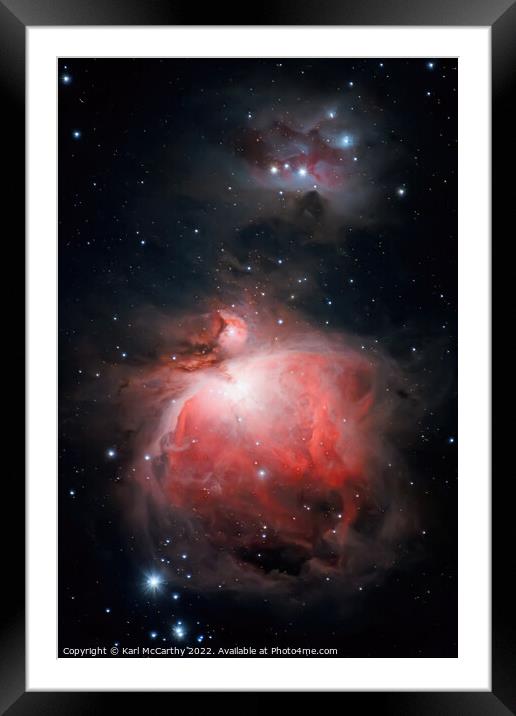 The Orion Nebula Framed Mounted Print by Karl McCarthy