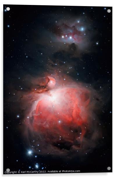 The Orion Nebula Acrylic by Karl McCarthy