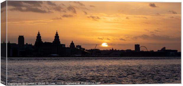 Liverpool Waterfront Sunrise Canvas Print by Dominic Shaw-McIver
