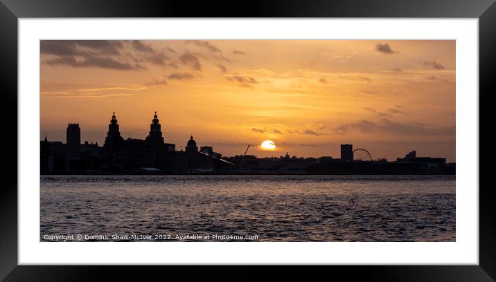 Liverpool Waterfront Sunrise Framed Mounted Print by Dominic Shaw-McIver