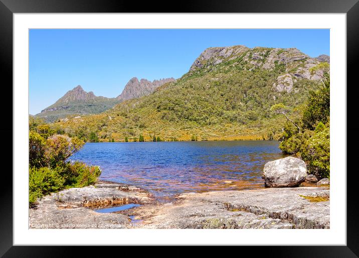 Lake Lilla and  Cradle Mountain - Tasmania Framed Mounted Print by Laszlo Konya