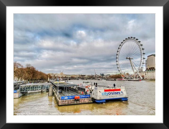 Discover Iconic London by Cruising the Thames Framed Mounted Print by Beryl Curran