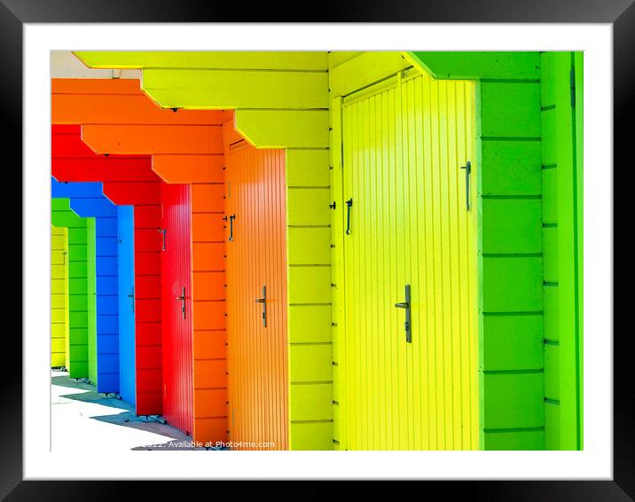 Beach huts, North bay, Scarborough. Framed Mounted Print by john hill