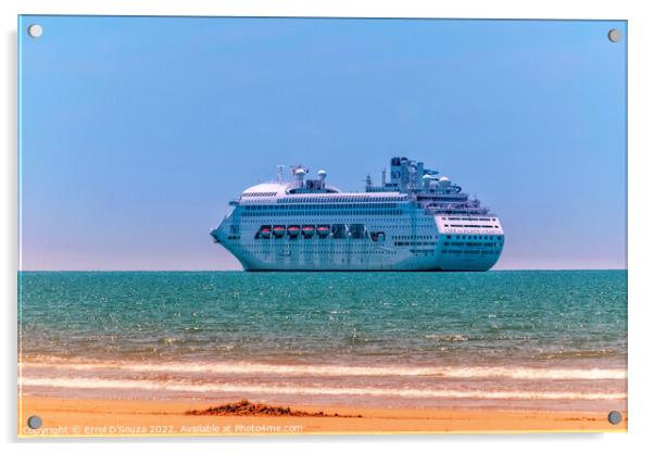 Pacific Dawn - cruise ship Acrylic by Errol D'Souza