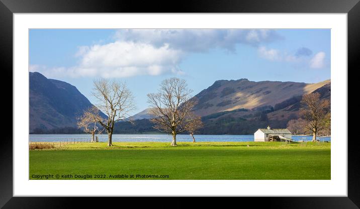 Buttermere and Fells, Lake District Framed Mounted Print by Keith Douglas