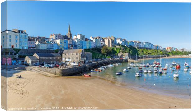 Tenby Harbour Beach, Pembrokeshire Canvas Print by Graham Prentice