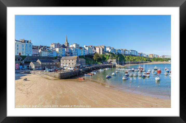 Tenby Harbour Beach, Pembrokeshire Framed Mounted Print by Graham Prentice