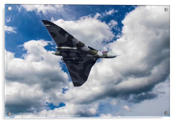 Avro Vulcan Bomber XH558 in flight Acrylic by Kevin Hellon