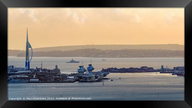 Majestic Fleet in Portsmouth Framed Print by Paul Chambers
