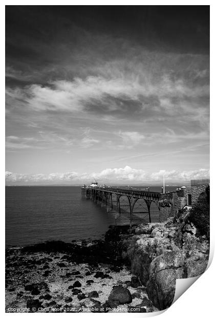 Clevedon Pier Print by Chris Rose