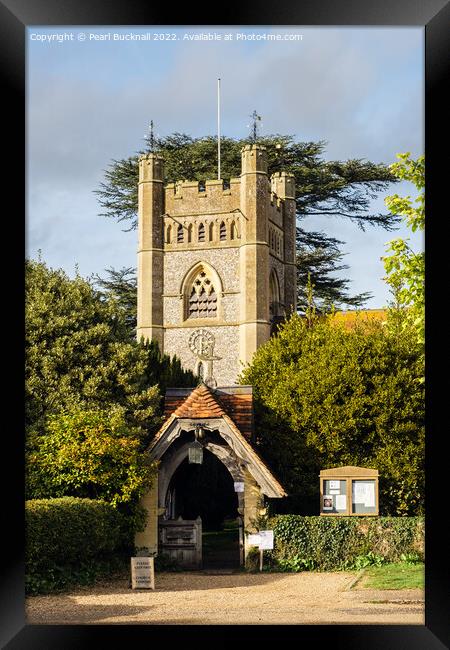 Hambleden Village Church Buckinghamshire Framed Print by Pearl Bucknall