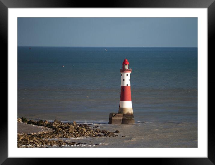 Beachy Head Lighthouse. Framed Mounted Print by Mark Ward