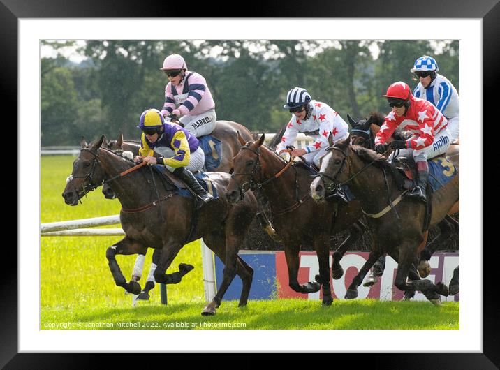 Perth Races, Perthshire, Scotland, 2014 Framed Mounted Print by Jonathan Mitchell