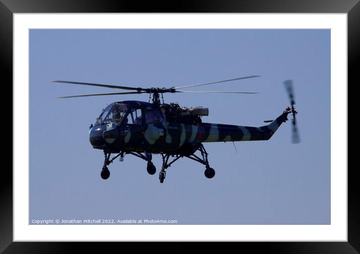 Westland Wasp Helicopter Framed Mounted Print by Jonathan Mitchell