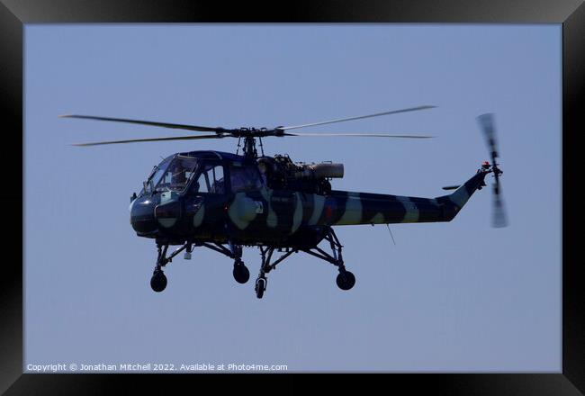 Westland Wasp Helicopter Framed Print by Jonathan Mitchell