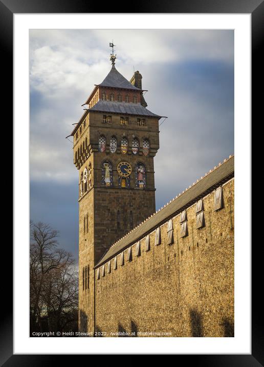 Cardiff Castle in South Wales Framed Mounted Print by Heidi Stewart
