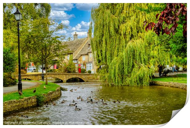 Serenity on Cotswold Stone Bridge Print by Roger Mechan