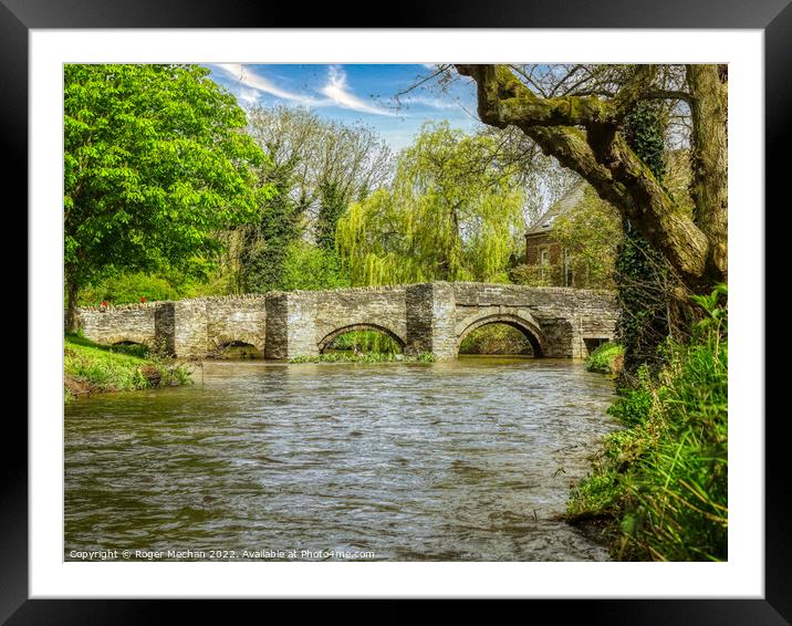 The Enchanting Arched Bridge of Clun Framed Mounted Print by Roger Mechan