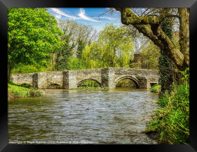 The Enchanting Arched Bridge of Clun Framed Print by Roger Mechan