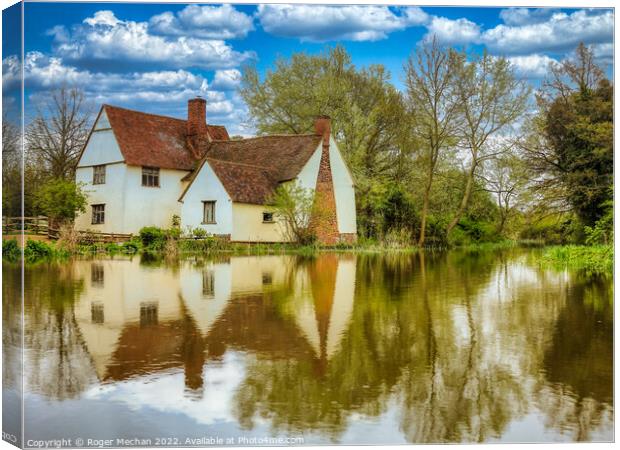 Tranquil Beauty of Flatford Mill Canvas Print by Roger Mechan