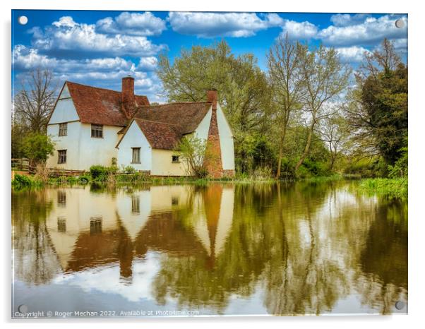 Tranquil Beauty of Flatford Mill Acrylic by Roger Mechan