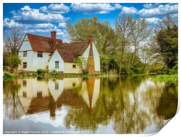 Tranquil Beauty of Flatford Mill Print by Roger Mechan