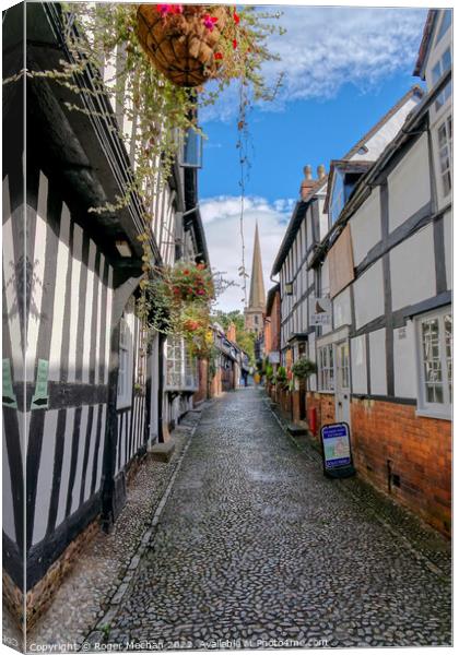 Enchanting Medieval Lanes of Ludlow Canvas Print by Roger Mechan