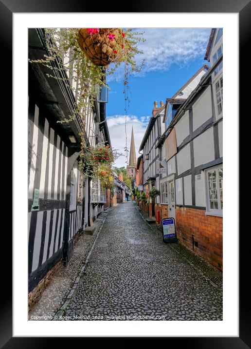 Enchanting Medieval Lanes of Ludlow Framed Mounted Print by Roger Mechan
