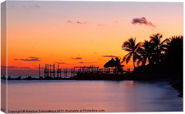 Sunset at Key West islands, Florida. USA Canvas Print by Nataliya Dubrovskaya