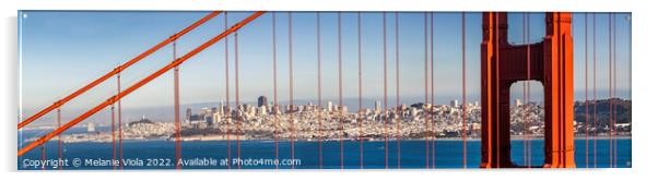 Golden Gate Bridge - Panoramic Impression Acrylic by Melanie Viola