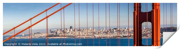Golden Gate Bridge - Panoramic Impression Print by Melanie Viola