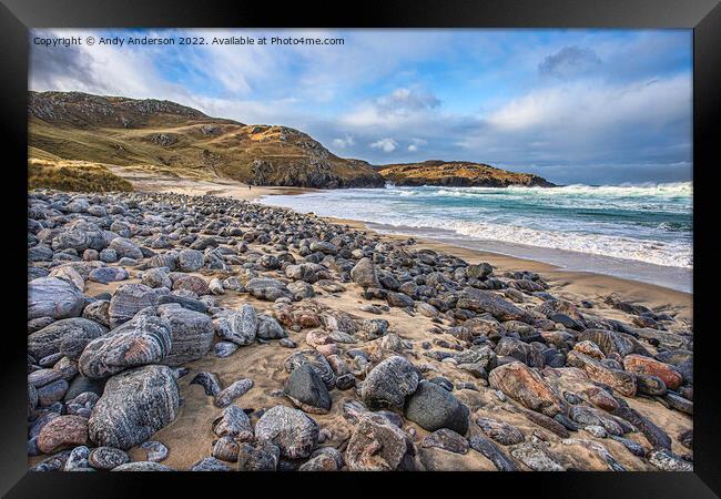 Dalmore Beach Isle of Lewis Framed Print by Andy Anderson