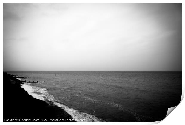 Cromer beach in monochrome Print by Travel and Pixels 