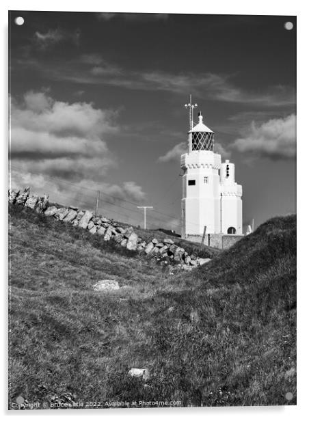 St Catherine's Lighthouse Acrylic by Bruce Little