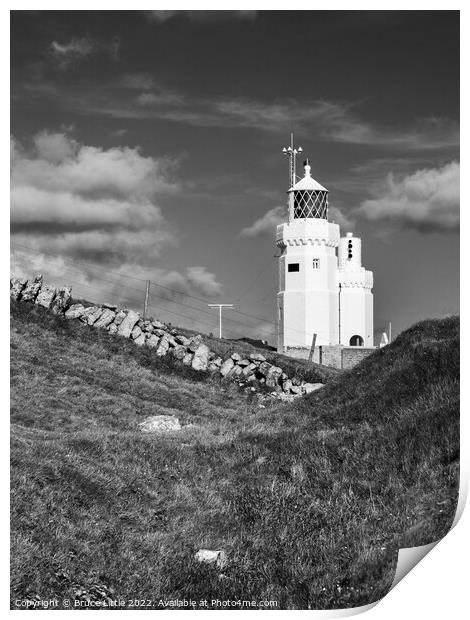 St Catherine's Lighthouse Print by Bruce Little