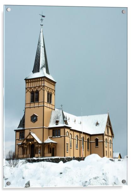 Lofoten Cathedral Acrylic by ANN RENFREW