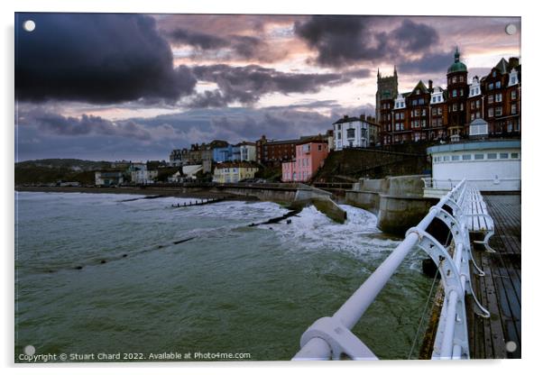 Cromer Town and beach Acrylic by Travel and Pixels 