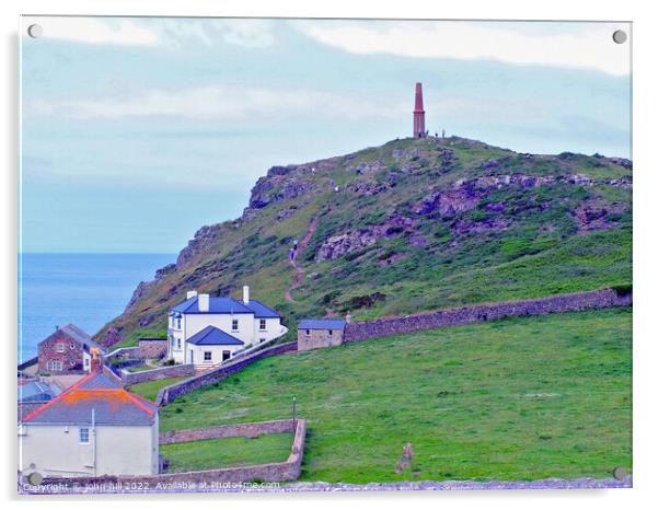 Cape Cornwall. Acrylic by john hill